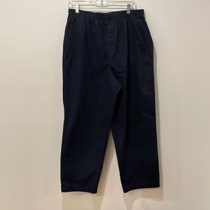 Navy pull on elastic waist pants